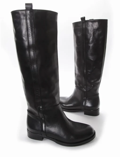 Stivale tacco 2cm nero