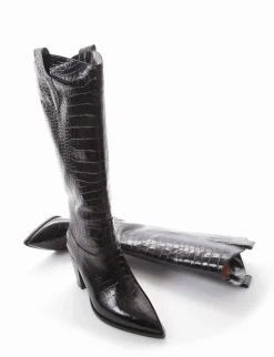 Stivale tacco 8cm nero