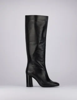 Stivale tacco 9cm nero pelle