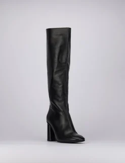 Stivale tacco 9cm nero pelle