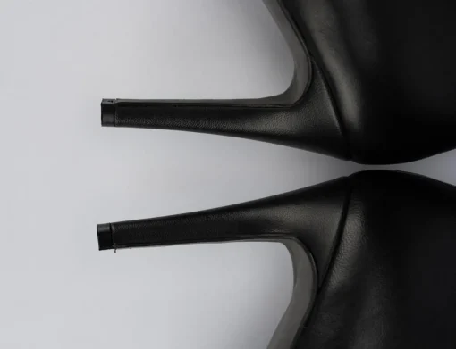 Stivale tacco 9cm nero pelle
