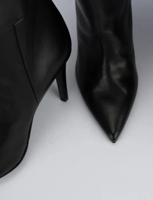 Stivale tacco 9cm nero pelle
