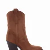 stivale texano tacco 7 cm cuoio