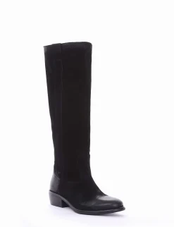 stivale texano tacco 2 cm nero