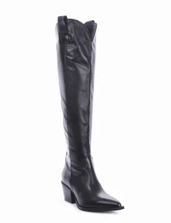 stivale texano tacco 5 cm nero