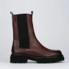 Stivale tronchetto chelsea tacco 2 cm bordo' pelle