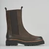 Stivale tronchetto chelsea tacco 2 cm testa nabuk