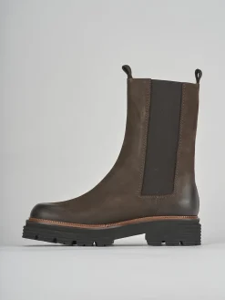 Stivale tronchetto chelsea tacco 2 cm testa nabuk