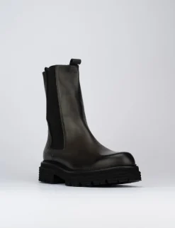 Stivale tronchetto chelsea tacco 2 cm testa pelle