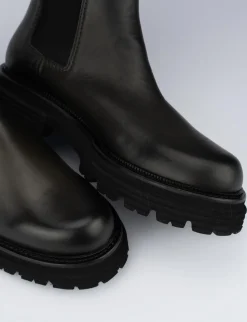 Stivale tronchetto chelsea tacco 2 cm testa pelle