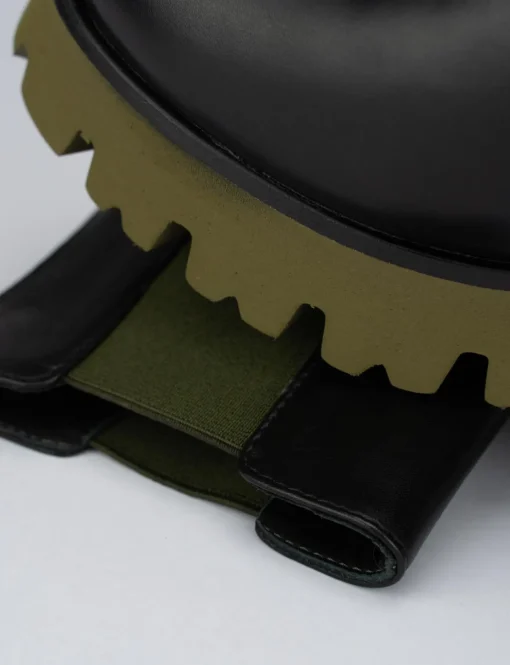 Stivale tronchetto chelsea tacco 2 cm nero pelle