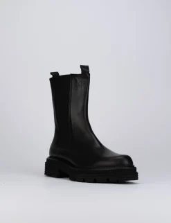 Stivale tronchetto chelsea tacco 2 cm nero pelle
