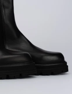 Stivale tronchetto chelsea tacco 2 cm nero pelle