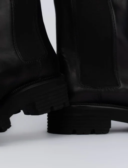 Stivale tronchetto chelsea tacco 2 cm nero pelle