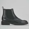 Stivale tronchetto tacco 2 cm nero pelle