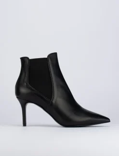 Stivale tronchetto tacco 5 cm nero pelle