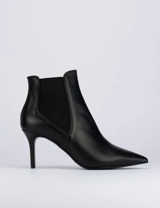 Stivale tronchetto tacco 5 cm nero pelle