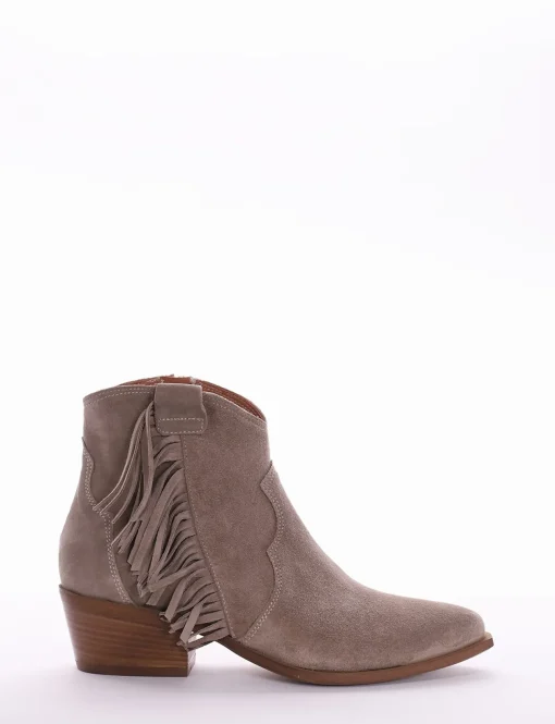 Stivale tronchetto tacco 5 cm beige