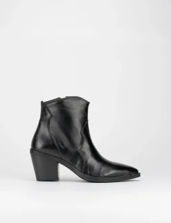 Stivale tronchetto tacco 7 cm nero