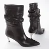 stivale tronchetto tacco 5 cm nero