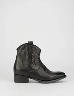 Stivale tronchetto tacco 5 cm nero