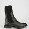 Stivale tronchetto tacco 2 cm nero