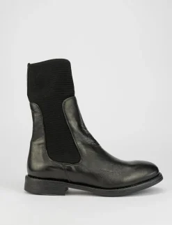 Stivale tronchetto tacco 2 cm nero