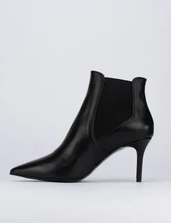 Stivale tronchetto tacco 5 cm nero pelle