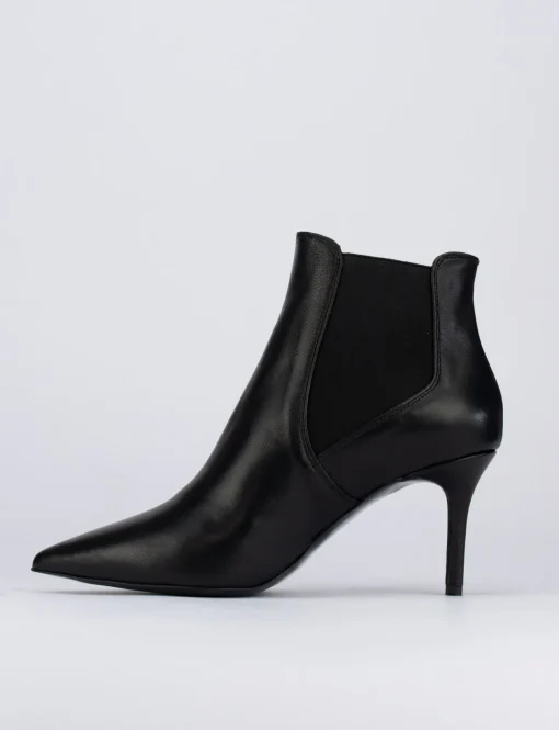 Stivale tronchetto tacco 5 cm nero pelle