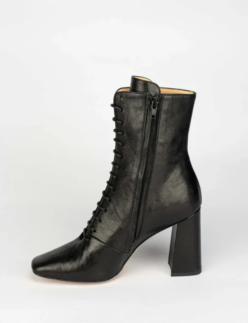 Stivale tronchetto tacco 9 cm nero