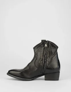 Stivale tronchetto tacco 5 cm nero