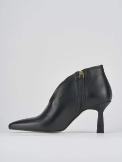 Stivale tronchetto tacco 6 cm nero pelle