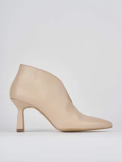 Stivale tronchetto tacco 6 cm rosa pelle