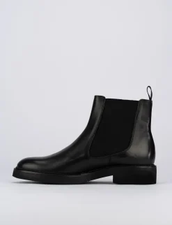 Stivale tronchetto tacco 2 cm nero pelle