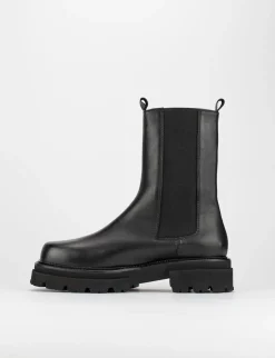 Stivale tronchetto tacco 3 cm nero