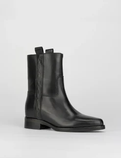 Stivale tronchetto tacco 5 cm nero