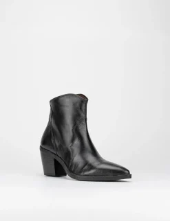 Stivale tronchetto tacco 7 cm nero