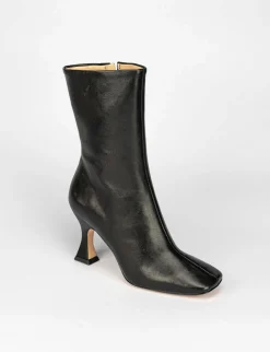 Stivale tronchetto tacco 9 cm nero