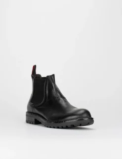 Stivale tronchetto tacco 1 cm nero