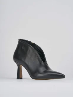 Stivale tronchetto tacco 6 cm nero pelle