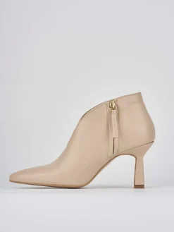 Stivale tronchetto tacco 6 cm rosa pelle