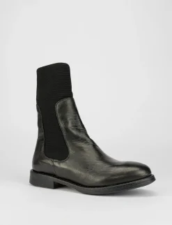 Stivale tronchetto tacco 2 cm nero
