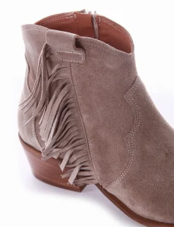 Stivale tronchetto tacco 5 cm beige