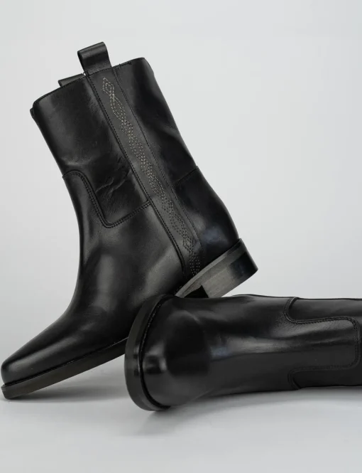 Stivale tronchetto tacco 5 cm nero