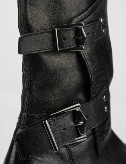 Stivale tronchetto tacco 3 cm nero