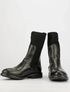 Stivale tronchetto tacco 2 cm nero