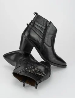 Stivale tronchetto tacco 5 cm nero