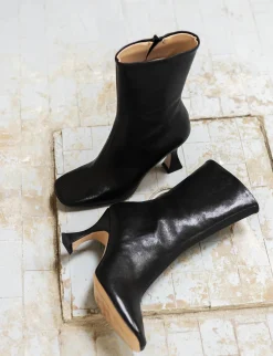 Stivale tronchetto tacco 9 cm nero