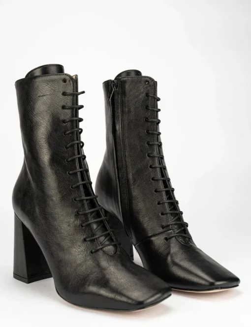 Stivale tronchetto tacco 9 cm nero