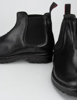 Stivale tronchetto tacco 1 cm nero